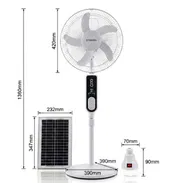 🔌VENTILADOR SOLAR RECARGABLE 16" STAVEL CON PANEL Y BOMBILLO 💡53220916 - Img 55303949