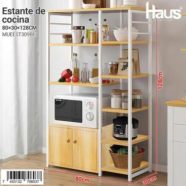 Estante de cocina importado /Armario de cocina importado con puertas tm170*80_30_128 - 4/4