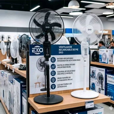 Ventilador recargable marca Eko - 3/3