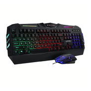 Combo Gamer Unno Tekno Brave BRV82 Teclado y Mouse Retroiluminados Anti-Ghosting DPI Ajustable Cable Trenzado - Img 53398693