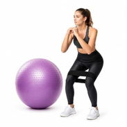 Balón De Yoga Inflable Con Superficie Antideslizante + Banda Elástica Cerrada De Resistencia, con factura, somos empresa - Img 55565855