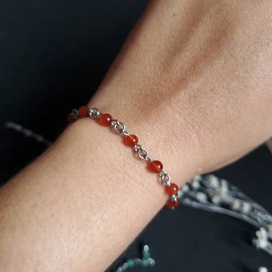 Pulseras, cadenas, manillas con Piedras Semipreciosas y acero inoxidable: Amatista, Cuarzo Rosa, Lapislázuli, etc. - 5/8