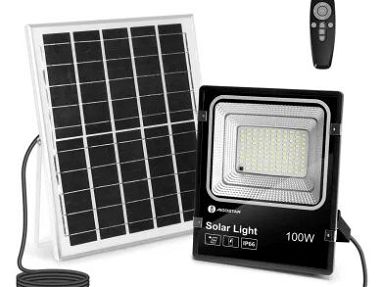 Luz 100w con panel solar resistente al agua para exteriores - Img 67200136