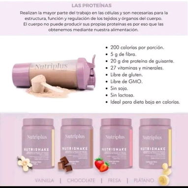 Batido de Proteínas NUTRIPLUS SHAKE 756g 🌟Nutrición completa y apoyo del control de peso🌟 Sabor Caramelo y Fresa - Img 125388084