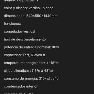 Congelador Vertical 6.2 pies • Premier 177L(Leli) - 4/4