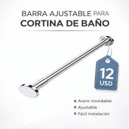 BARRA AJUSTABLE PARA CORTINA DE BAÑO - Img 54871534