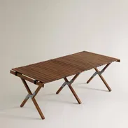 Mesa de madera plegables y de comedor de marmol - Img 57931355