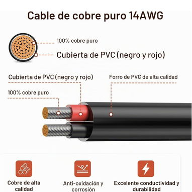 Cable Solar Adaptador DC7909 / DC8020 de 6 metros - 3/5