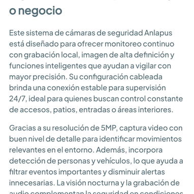 Anlapus - Sistema de 4 cámaras de seguridad 🌐 - 4/7