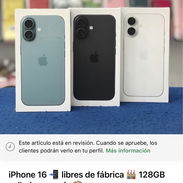 iPhone 📲 16 Sellado en caja 📦 libre de fábrica 🏭 128GB - Img 53486371
