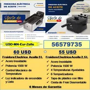 FREIDORAS ELECTRICAS DE ACEITE 2.5-3L..tlf 56579735/(USD-MN-Eur-Zell)/Garantía 6m/Recogida en Marianao/Tpte (Costo Adic) - Img 54020452