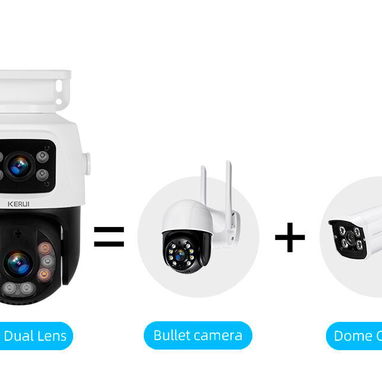Sistema de Vigilancia con 4 cámaras POE, Dual Lens PTZ 6MP HD. Viene con todo! Nuevo en su Caja! Sellado! - Img 110909620