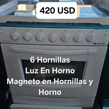 Cocina de Gas Con Horno 6 Hornillas. Domicilio Gratis en La Hanana - Img 124439318