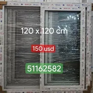 Ventana De PVC 120 x 120 Con Maya Antimosquitos - Img 54682683
