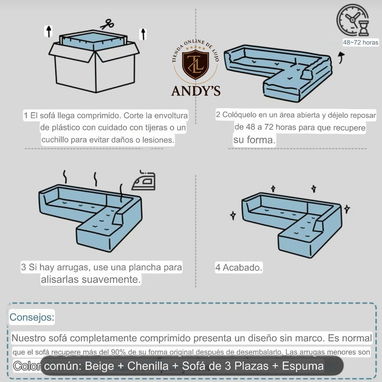 Juego de muebles al vacío, importado nuevo en su caja - Img 122911076