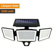 Lámpara Solar Exterior Con Sensor De Movimiento 3 Cabezales Ajustables IP65 Para Seguridad 42$ - Img 57528300