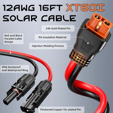 Cable Solar 5 Metros Conector XT60i y MC4 - 2/4