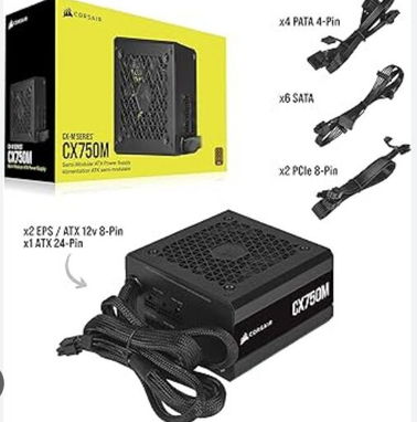 125 usd Fuente EVGA de 650 W certificada 80 Plus bronce + otras fuentes - Img 84660303