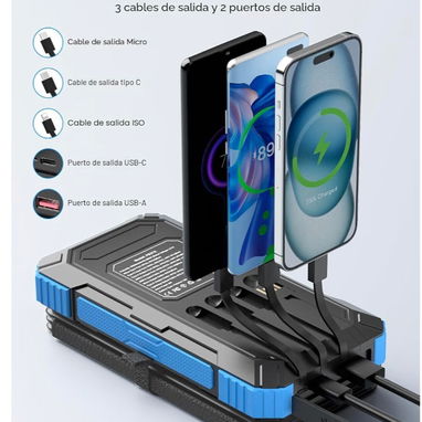 Cargador con Panel Solar Power Bank 49800mAh - 3/3