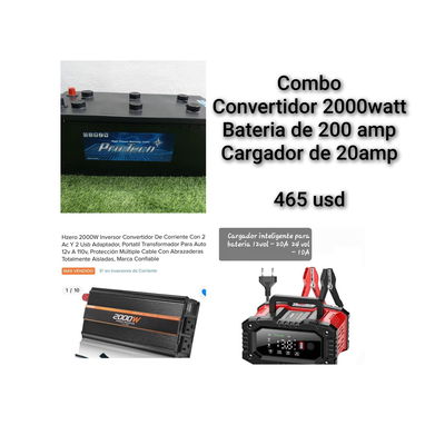 Combos ideales para los apagones convertidos, bateria y cargador de bateria - 2/3