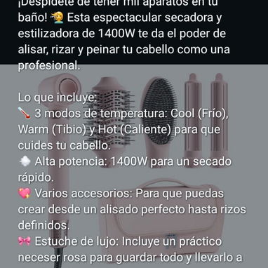 Secadora estilizadora de 1400watts.¡Todo en uno!! Ofrecemos mensajeria gratuita - 2/2