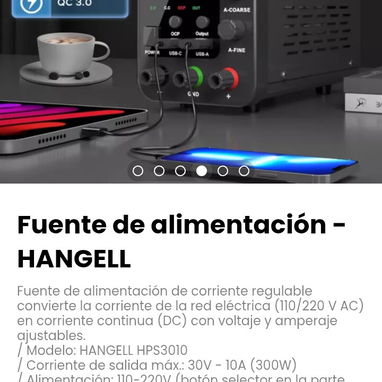 Fuente de alimentación - HANGELL. Corriente de salida máx.: 30V - 10A (300W) - Img 115937869