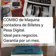 Maquina contadora d billetes + Pesa Digital - Img 56419319