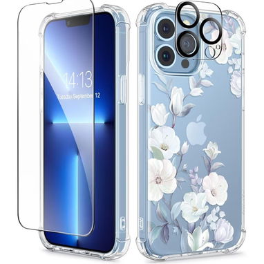 Funda Floral GVIEWIN para iPhone 13 Pro 6.1” con Protector de Pantalla y Cámara - Img 121411402