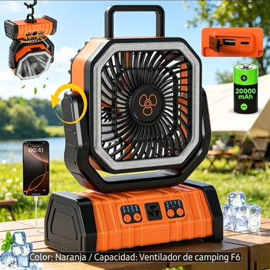 Ventilador recargable 20000mAh (MENSAJERIA) - 3/5