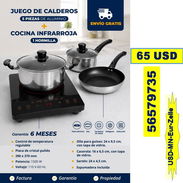 (FG-818) Combo #1 Cocina Infrarroja de 1 hornilla + Juego de Calderos de 5 Piezas 65 USD...56579735...Envio Gratis - Img 56888760