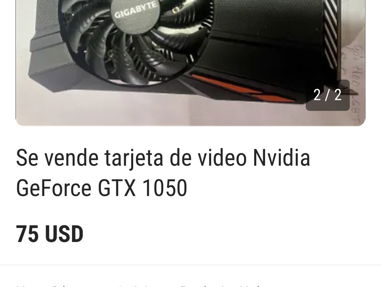 Se vende tarjeta de video Nvidia GeForce GTX 1050 - Img 69249465