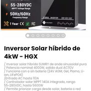 Inversor Solar híbrido de 4kW - HGX. Permite priorizar carga desde solar, batería o red eléctrica - Img 54499704
