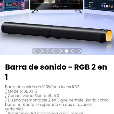 Barra de sonido - RGB 2 en 1. Modelo: SD03-2 - Img 117233929