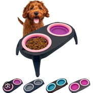 COMEDERO DOBLE ALTO PARA PERROS PEQUEÑOS - Img 51808600