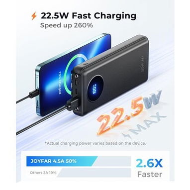 đ POWER BANK JOYFAR 30000MAH 22.5W CARGA RĂPIDA CON CABLES INTEGRADOS + PANTALLA LED ENVĂO + GARANTĂA - Img 123432314