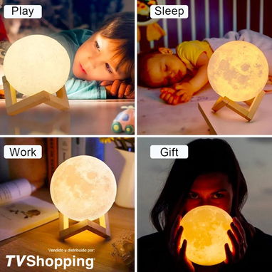 🌕​ LAMPARA LUNA 3D PARA DECORACION 🌕​ LUZ CALIDA 🌕​ BATERIAS INCLUIDAS 🌕​ 5.887.23.60 - Img 114463700