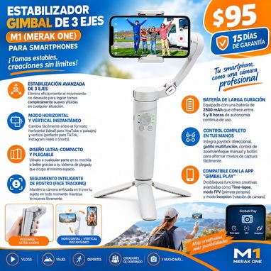ARO DE LUZ/ ESTABILIZADOR GIMBAL DE 3 EJES/ TRÍPODE PARA CELULAR - 2/2