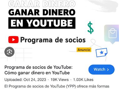 Gana dinero en YouTube com nuestra plataforma Convierte  tu vídeos en dinero sea nuestro socio en YouTube - Img 65144377