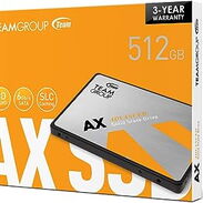 DISCO SSD(2.5”) TEAMGROUP AX2 DE 512GB|SATA III|VELOCIDAD(560MB-550MB/s)|Sellado-0KM**EL MEJOR PRECIO**. LLAMA YA - Img 41086900