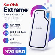 💾 SSD Externo SanDisk Extreme 2TB USB-C v3.2 Gen2 | Hasta 1000 MB/s | 320 USD - Img 58208309