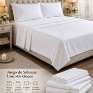 🛏 Juego de Sábanas Unicolor Queen - $30 USD   🛌 Incluye 4 piezas. Escríbeme al WhatsApp 56249037 - Img 55320493