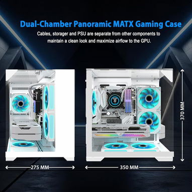 (X) GOPIE T03 – Chasis Gaming Mini Tower | Micro-ATX / Mini-ITX | Vidrio Templado Panorámico - Img 126475458