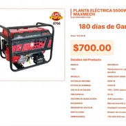 Planta Eléctrica Maxmech 5500W: Potencia de Gasolina por 700 USD VPT#-0243 - Img 55474806