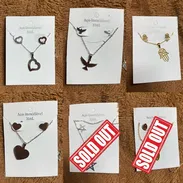 Juego de collar y aretes de acero inoxidable - Img 53478609