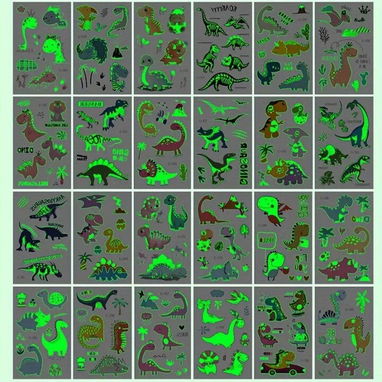 Tatuajes temporales de dinosaurios luminosos | Con garantía | videojuegoshabana.com - Img 123270292