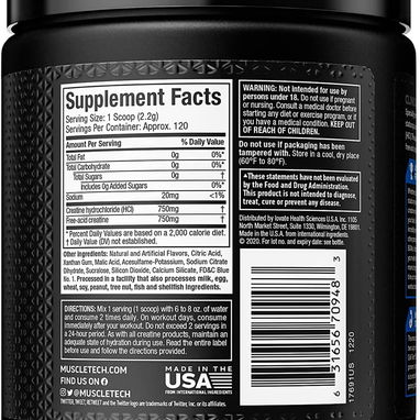 Creatina CellTech Creactor HCL (Muscletech) 120serv 50512915 - Img 80028487
