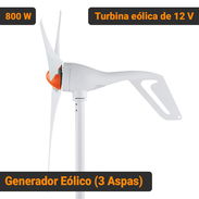 Generador Eólico VEVOR 800W 12V Turbina de Viento 3 Aspas Con Controlador MPPT Kit Con Anemómetro 🔶 $350 - Img 58074270