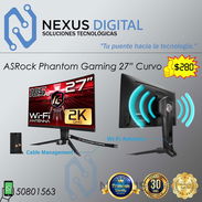 !!💻!! Monitor ASROCK PHANTOM Gaming Curvo de 27" PG27Q15R2A, QHD 2K (2560x1440p), 165Hz NUEVO en caja !!💻!! - Img 53337001
