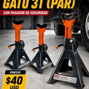 Soportes de gato de 3 toneladas con tapa de goma y pasador de seguridad. Gato de 3T . Burros - Img 56348110