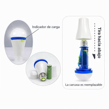 💡RECARGABLE 💡BOMBILLO LED RECARGABLE DE EMERGENCIA. - Img 117284750